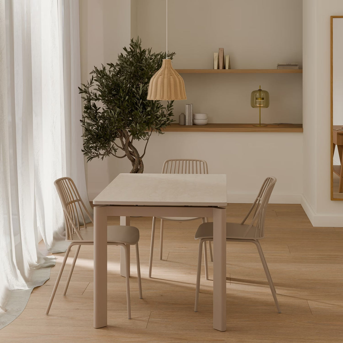 Mesa de comedor Consta Beige